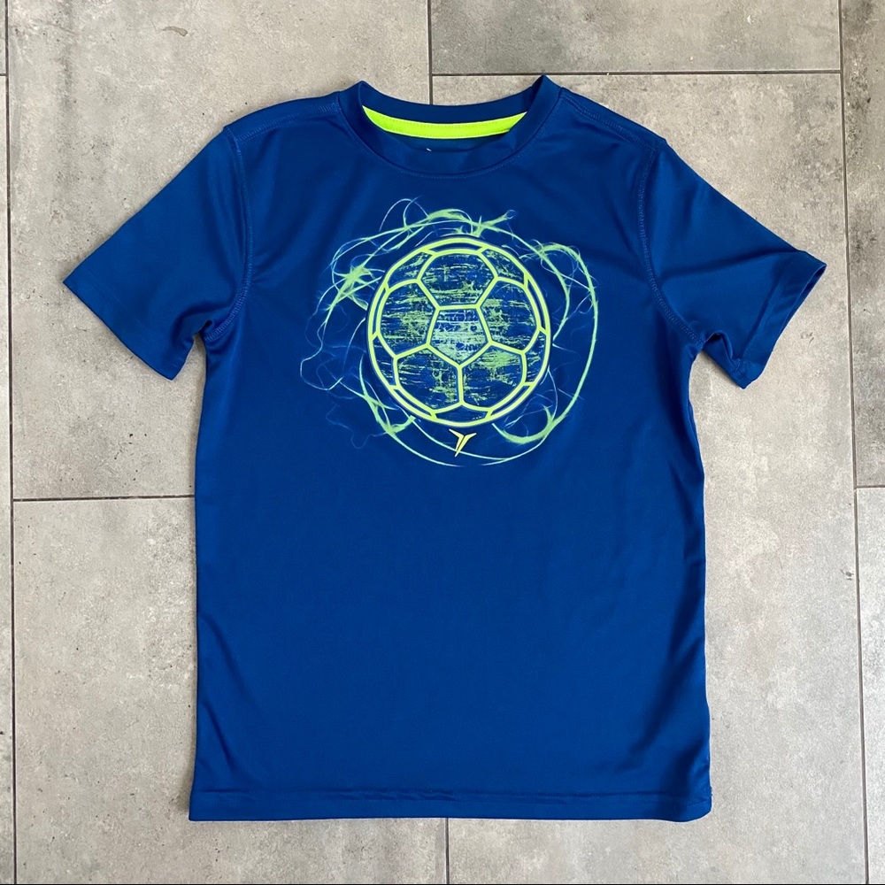 Boys Old Navy active blue soccer shirt size small